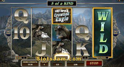 Untamed  Crowned Eagle Slots Bonus Game