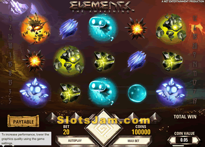 Elements: The Awakening Slots Bonus Game