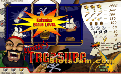 Pirates Treasure Slots Bonus Game