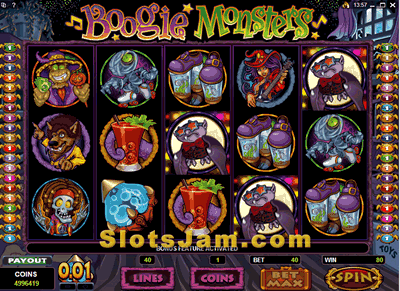 Boogie Monsters Slots Bonus Game