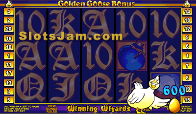 Golden Goose Winning Wizard Slots Bonus Game