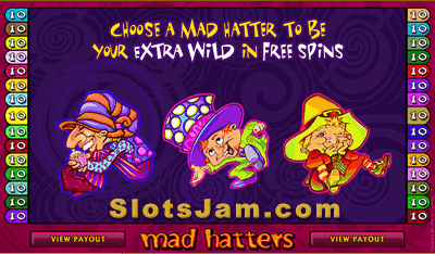 Mad Hatters Slots tiri gratis Bonus Game