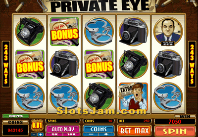 Private Eye Slots Bonus Game