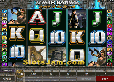 Tomb Raider - Secrets of the Sword Slots Bonus Game