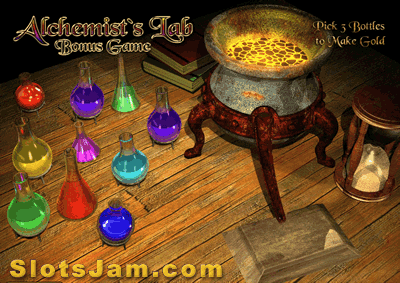 Alchemists Lab Slots Bonus Gamble Game
