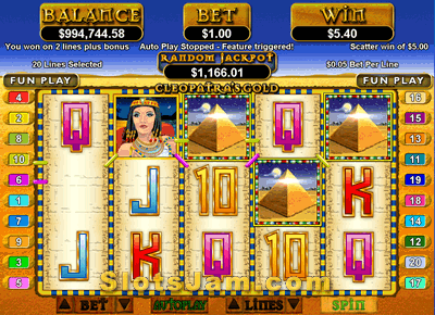 Cleopatras Gold Slots Bonus Game