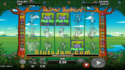Super Safari Slots Bonus Game
