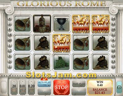 Glorious Rome Slots Bonus Game
