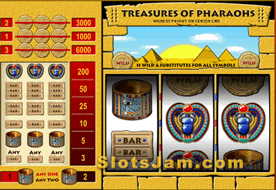 Treasures of Pharaohs 3 Lines Slots