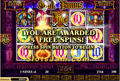 Grail Maiden Slots Bonus Game