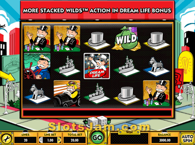 Monopoly Dream Life Slots Bonus Game
